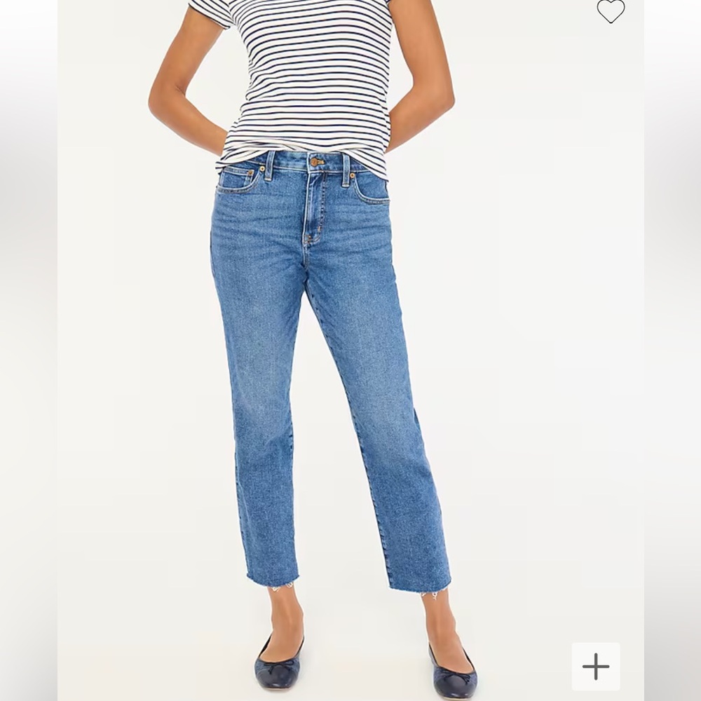J Crew Curvy essential straight jean in all-day stretch